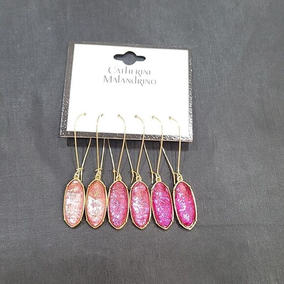 BRAND NEW  CATHERINE MALANDRINO 3-PACK STATEMENT GEMSTONE DROP EARRINGS - Picture 5 of 12